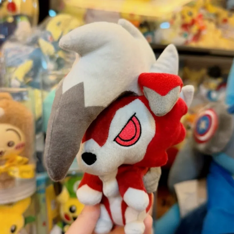 pokemon-rockruff-lycanroc-plush-midday-midnight-dusk-form-soft-stuffed-doll-anime-collectible-desktop-ornament-doll-toy-gift