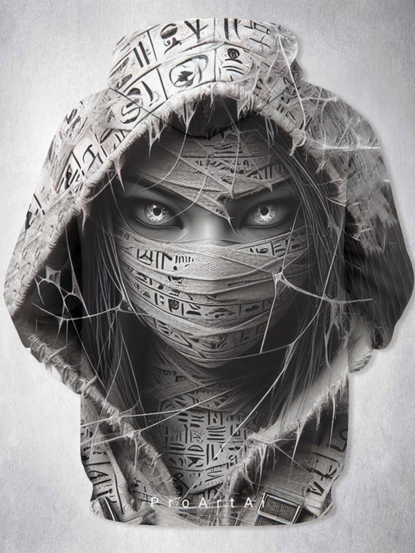 سويت شيرت رجالي عصري بقلنسوة ملثمين أنثى قاتل نمط الشكل مطبوعة بلوفر كاجوال للخروج ملابس يومية