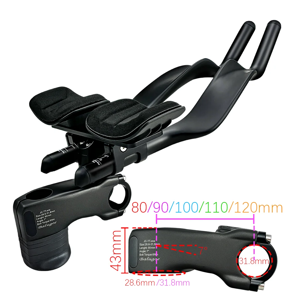 

BALUGOE Carbon Fiber Fully Internal Routing Road Bike Stand Modified Stand Tube Ironman Triathlon Rest Stand -7 º Cycling