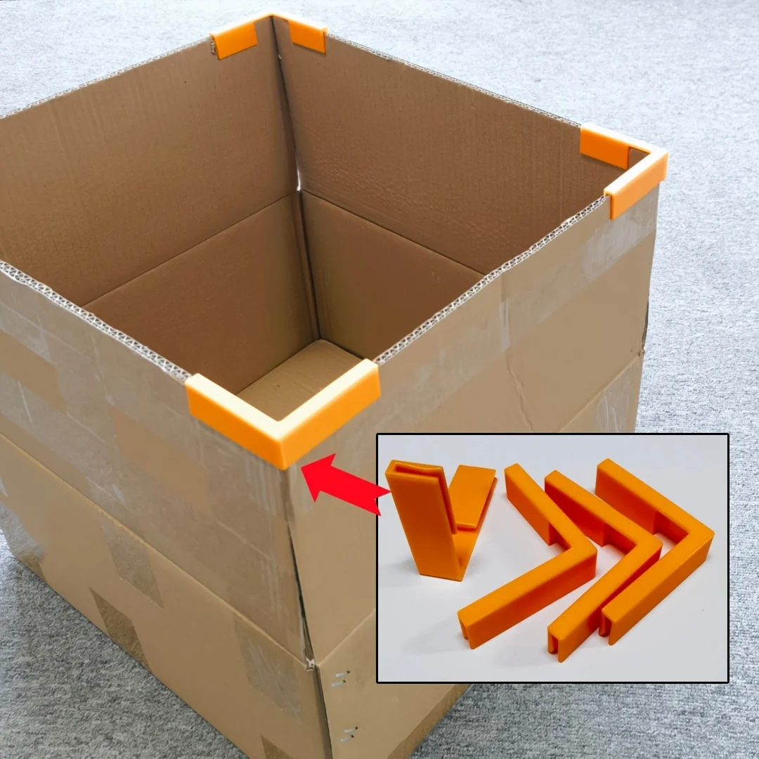 Carton Corner Right Angle Clips,Corrugated Box Edge Reinforcement Fixing Clamps for Box Reuse,Storage Bucket Making(3.1/1.57in)