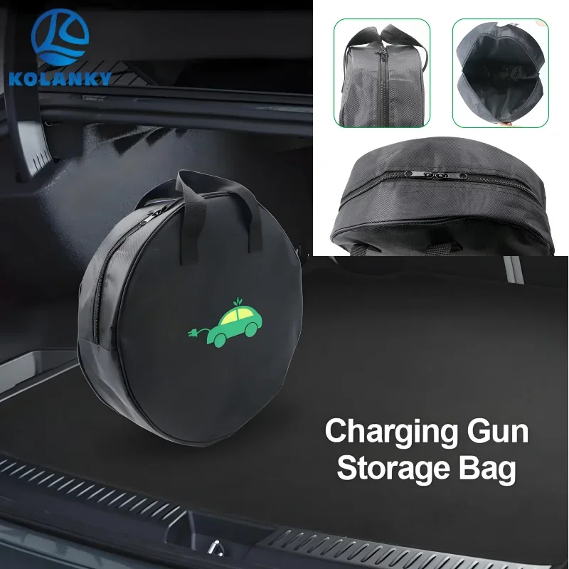 Jumper Cable Bag Cable Storage Case Electric Car Charger Case EV Car Charging Cable Storage Carry Bag EV Cable Organizer Bag