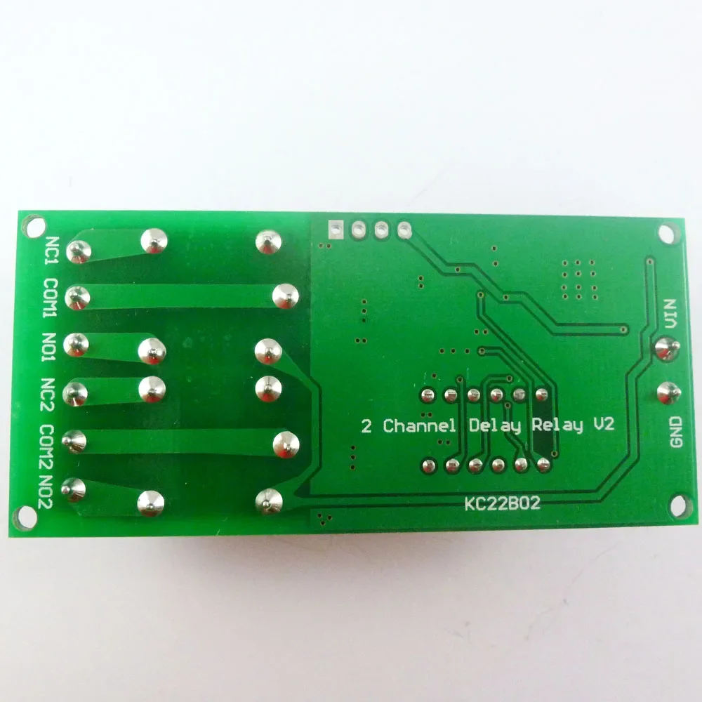 DC5V 2 Channel Multifunction Delay Relay Board 0-9999s 9 Modes Timer Relay Power Down Memory Function