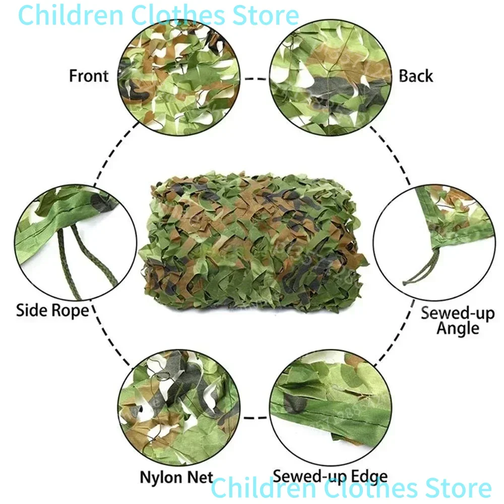 1.5 متر × 1 متر 4 متر × 5 متر شبكات التمويه الأبيض الأزرق البيج الصحراء لإخفاء شبكة المظلة في الهواء الطلق حديقة التظليل أكشاك