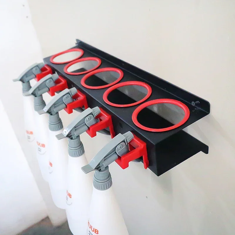 Spray Bottle Storage Rack Abrasive Material Hanging Rail Car Beauty Shop Accessory Display Auto Cleaning Tools