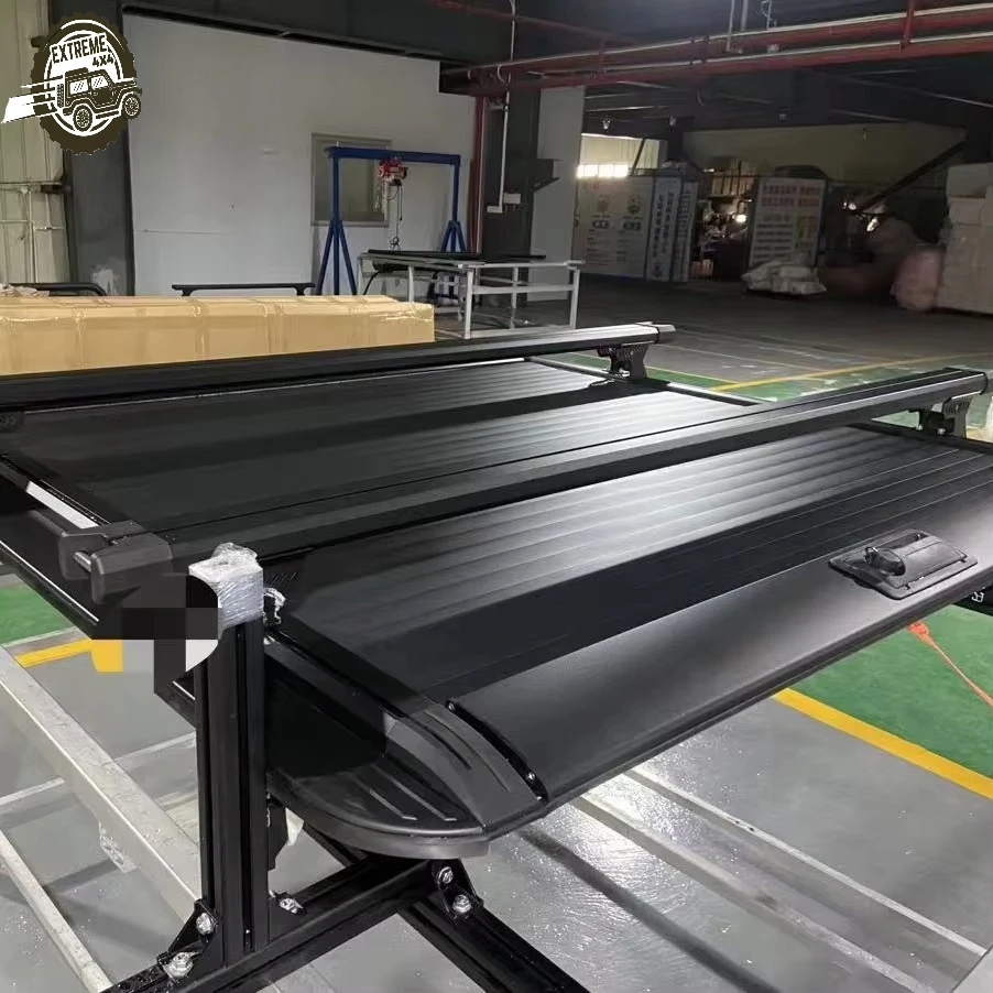 

Easy Install Auto Parts Pickup Truck Retractable Aluminum Tonneau Cover Lockable Waterproof Remote Manual Controls