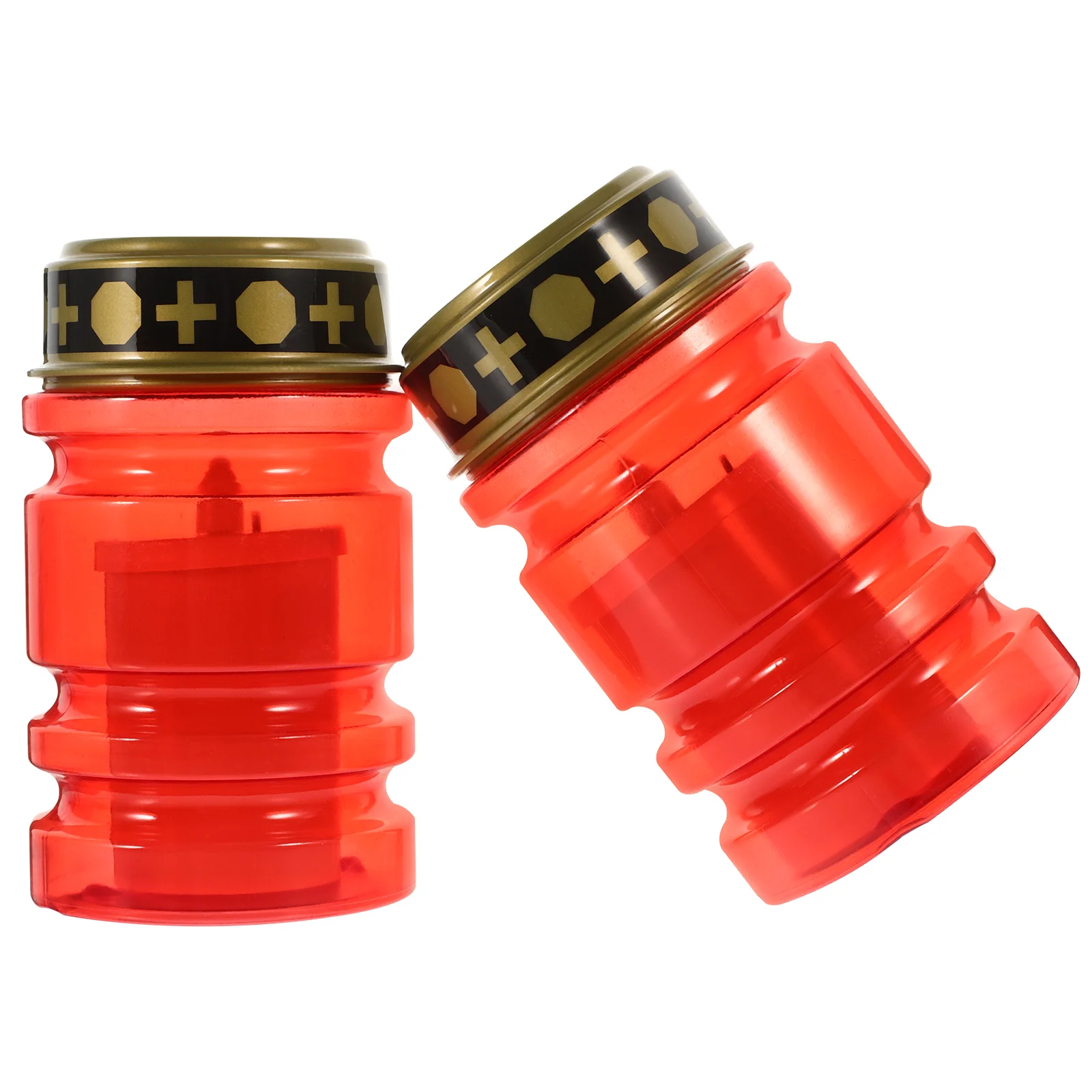 

2 Pcs LED Pillar Candles Sun Light Lamp Decor Centerpiece Plastic Flameless Lamps Electric Tea Lights