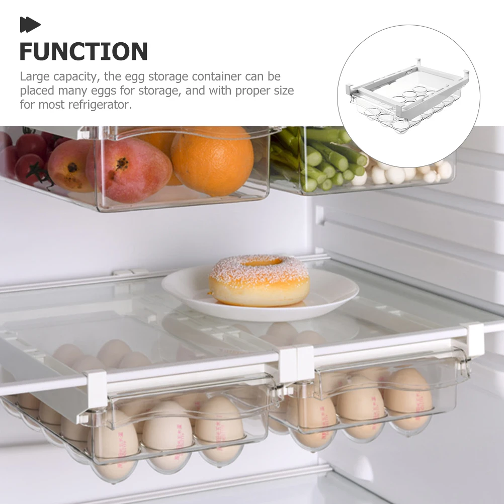 

Egg Preservation Box 15 Eggs Capacity ABS PET Fridge Storage ganizer Egg Holder Refrigerator Reusable Cartons Plastic Bin
