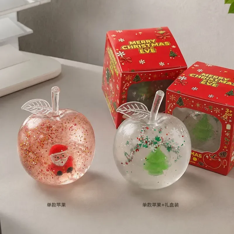 2026 NEW Christmas apple gift same exquisite apple Vaseline kneading decompression cream feeling handmade ball kneading music