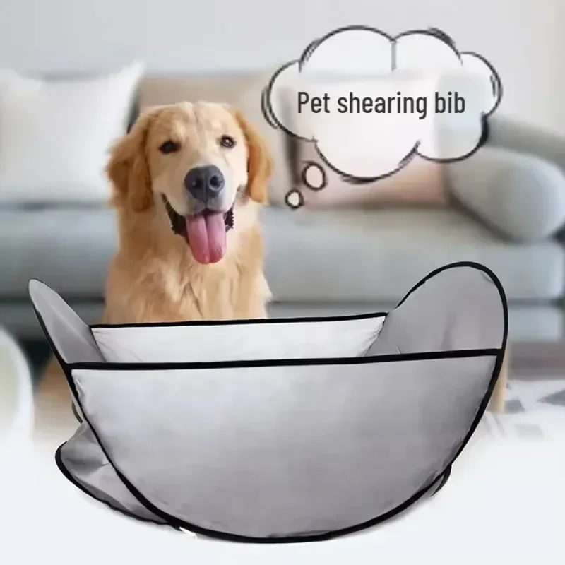 調節可能な折りたたみ式ペットヘアキャッチャー、犬のグルーミング、簡単なトリミング、収集、きちんとしたシェービング、クリーニング用品、防水