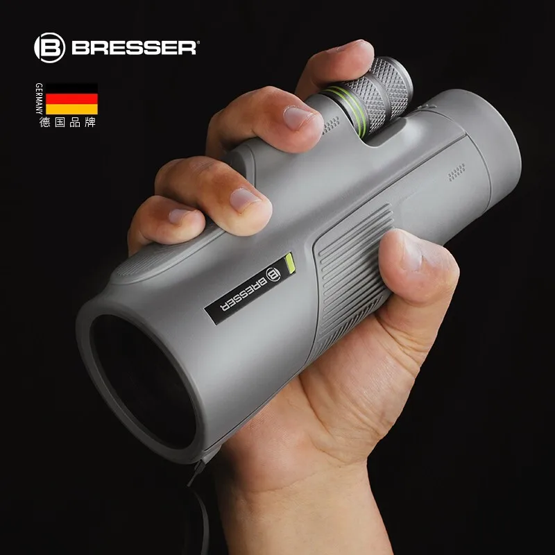 Bresser 12x50 Monoculars Telescope HD High Magnification Professional Bird Watching, Bee Hunting, Moon Travel Telescopes