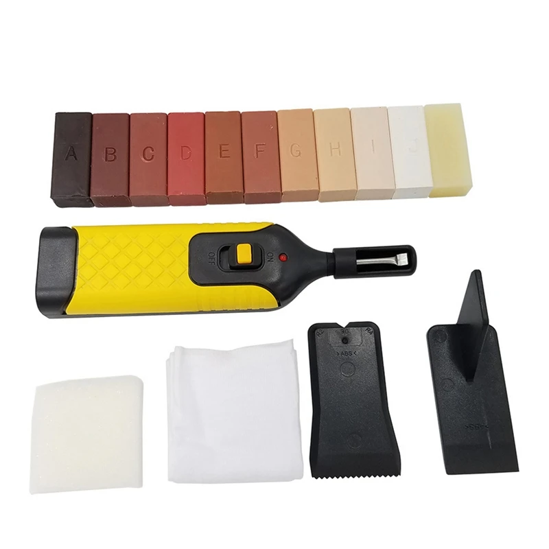 Laminate Repairing Kit Wax System Floor Worktop Sturdy Casing Chips Scratches Mending Tool Repair Hand Tool Kit