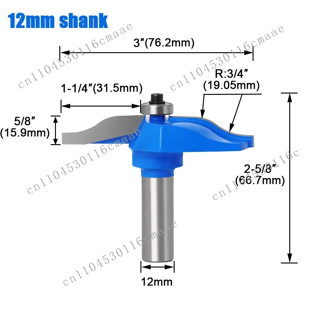 1/2'' and 12mm round-handle bakelite slot milling cutters for tabletop edge lines, YG8 carbide tools Steel tool body