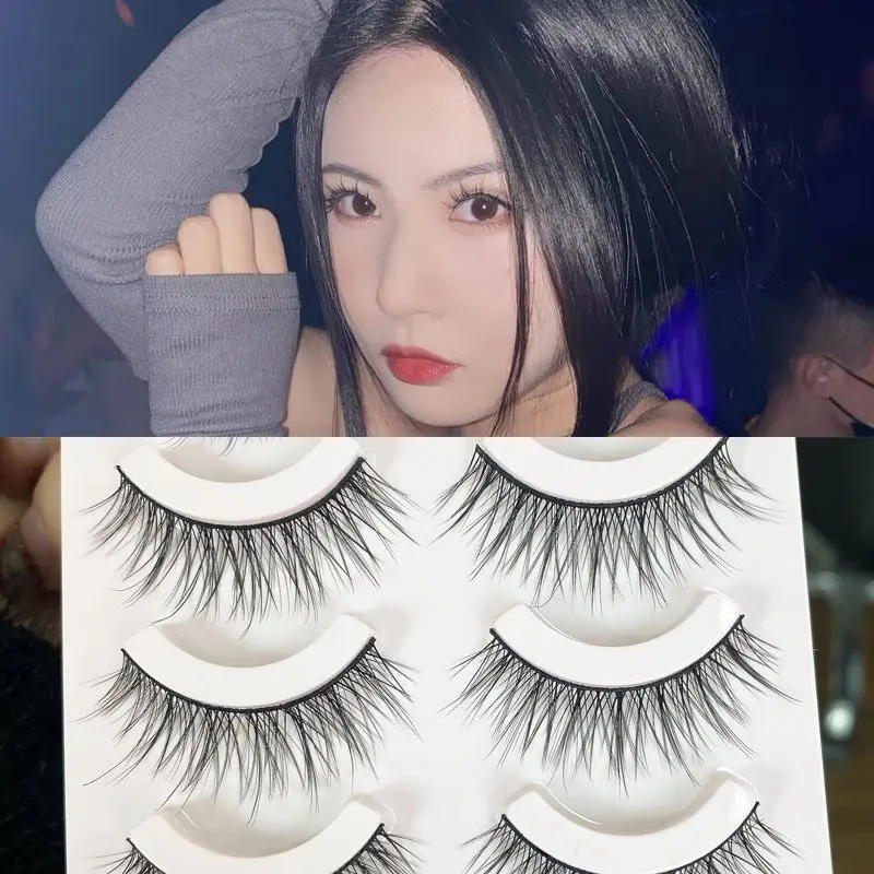 YOKPN 5 пар натуральных накладных ресниц с черной основой, имитация естественного макияжа, густые, ручной работы, мягкие 3D-ресницы для эффектного взгляда