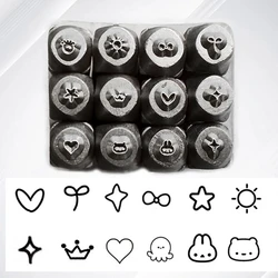 Pack of 12 Jewelry Detailing Chisels Set Metal Stamping Tool Jewelry Chisels Jewelry Pattern Carving Tool for Rings Dropship