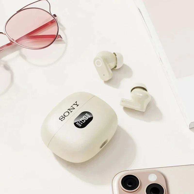 SONY HiFi Sound Low Latency Wireless Bluetooth 5.3 Earbuds Noise Reduction Ergonomic In-Ear Playtime with Mic for iPhone Android