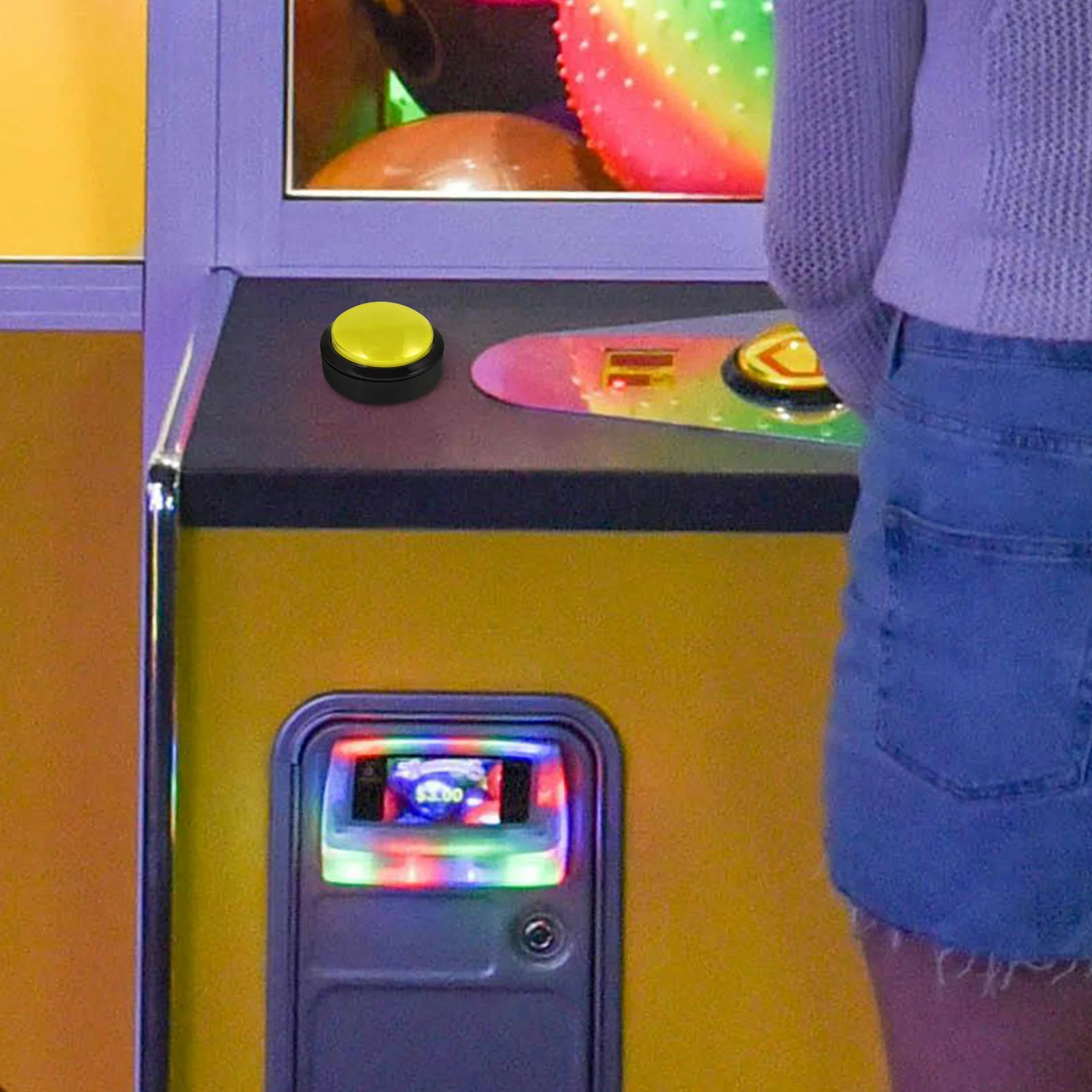 

Game Button Replacement with Built-in Light for Enhanced Visibility Perfect for Game Machine Accessories Reliable and Stylish