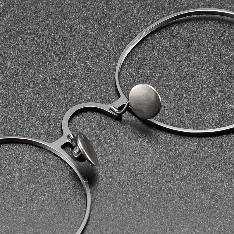 خفيفة الرجعية إطار دائري صغير التيتانيوم نظارات العلامة التجارية تصميم Prescrition النظارات المضادة للضوء الأزرق نظارات القراءة للرجال