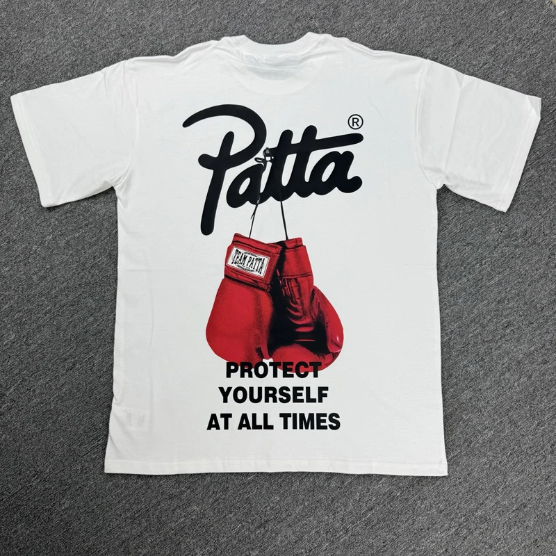 Trend High Street Retro PATTA T-shirt High-quality Casual Versatile Patta Short-sleeved Top