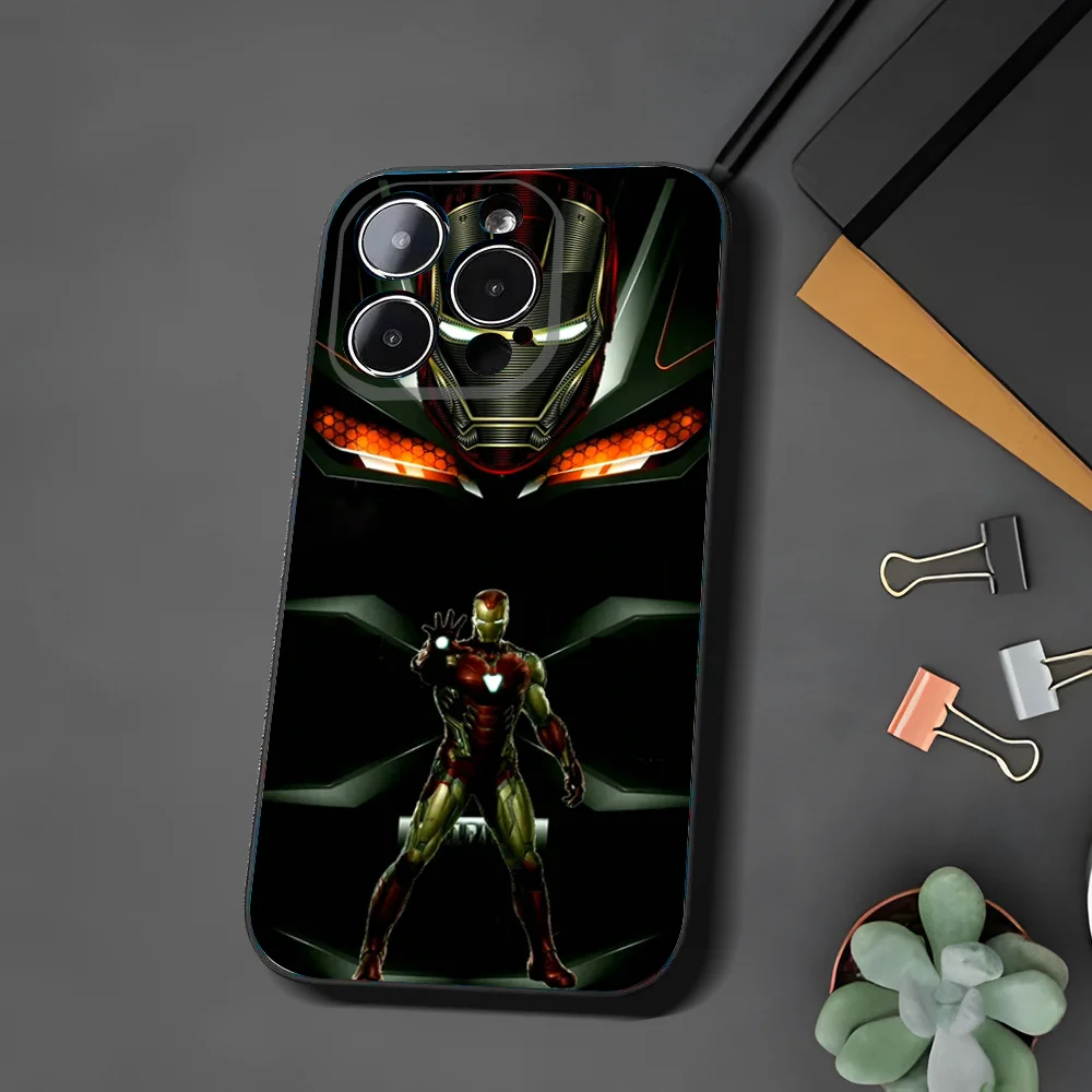 Marvel L-Iron-M-Man Phone Case For Xiaomi 11 Redmi Note 11 5G 8T 9A 9 10T Note8Pro Note9 12SUltra Black Case