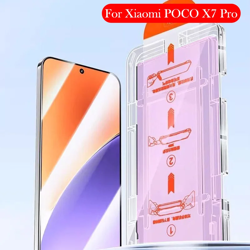 

Anti Blue Ligh Tempered Glass For Xiaomi POCO X7 Pro Dust-free Installation Film Screen Protector for Xiaomi Poco X6 X5 X4 Pro