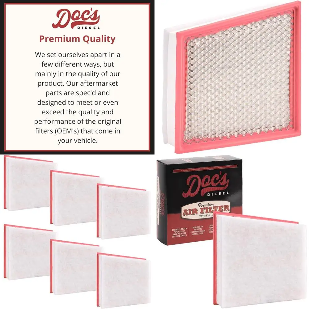 

Комплект из 6 воздушных фильтров для Duramax 6.6L 2500HD, 3500HD 2017-2019 гг. | Заменяет A3231C