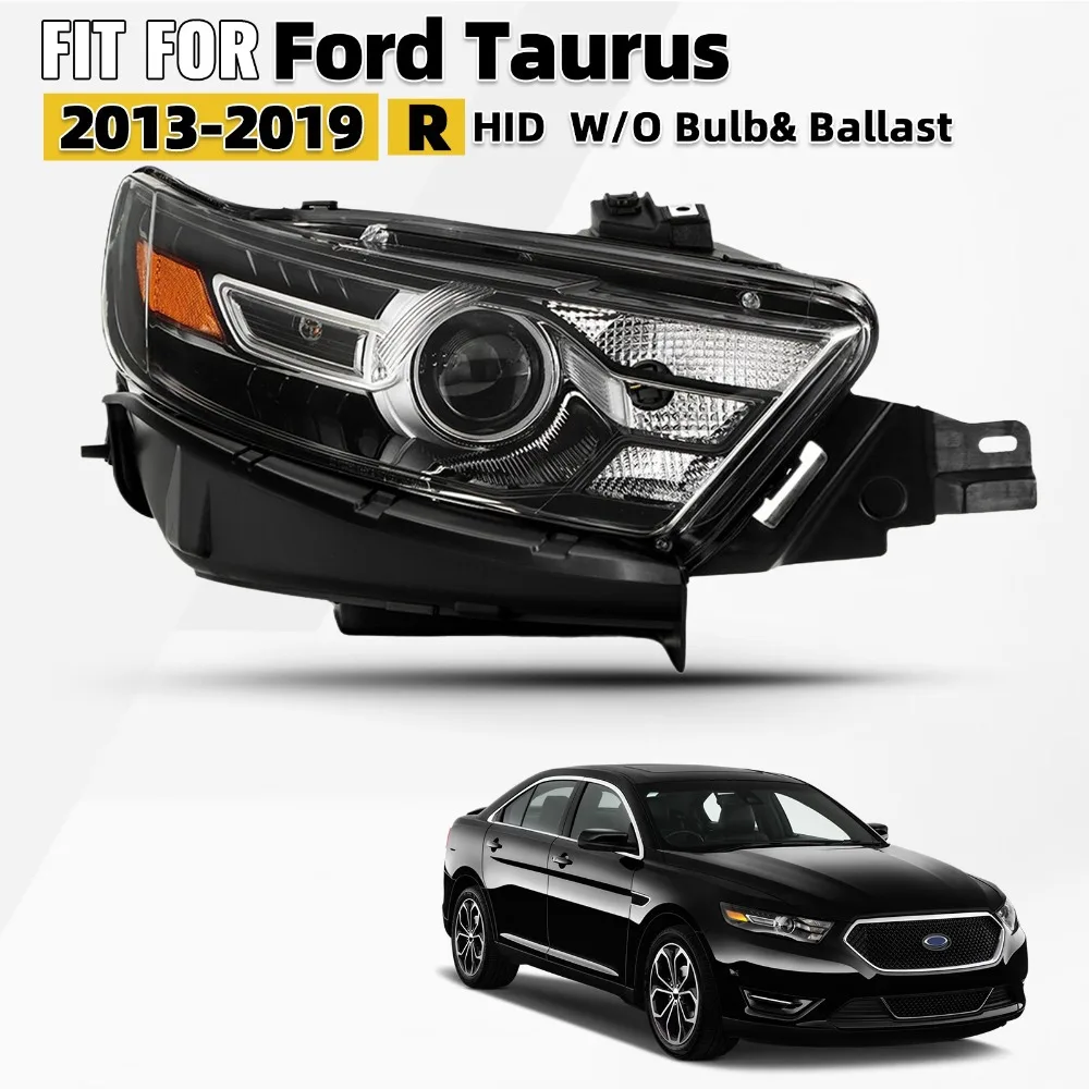 

For 2013-2019 Ford Taurus HID Headlight Projector Black Passenger Right Side