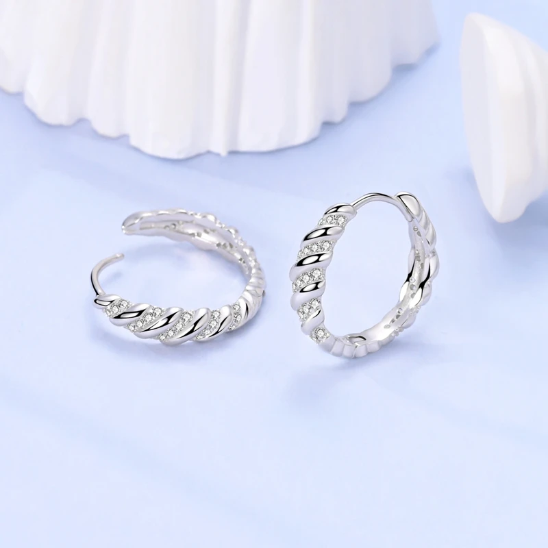 New 925 Sterling Silver French Gradient Thread Women Earrings Brilliant Wedding Engagement Star Earrings Jewelry Gifts