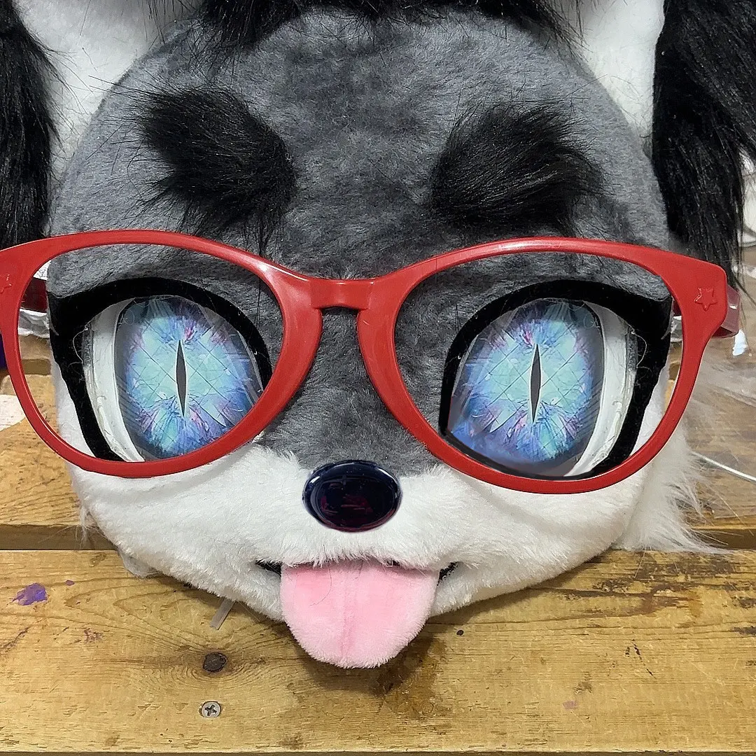 

‌ Меховая оправа для очков, разноцветные аксессуары «сделай сам», овальная звезда в форме сердца, кигуруми, меховой костюм, аксессуары для косплея