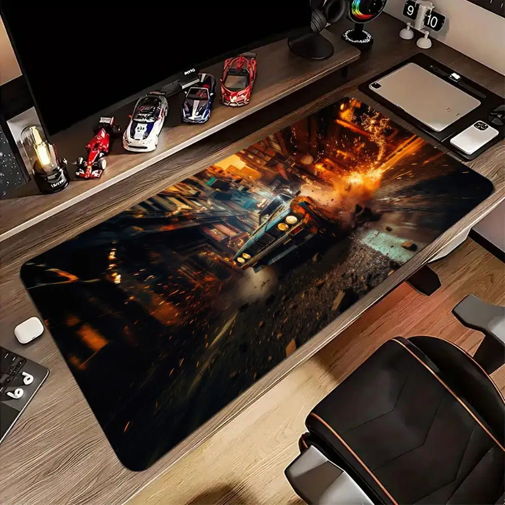 شارع سباق ماوس الوسادة XL ملحقات الكمبيوتر مكتب ألعاب الجدول الحصير المضادة للانزلاق الألعاب لوحة المفاتيح XXL ماوس منصات مكتب 400X900