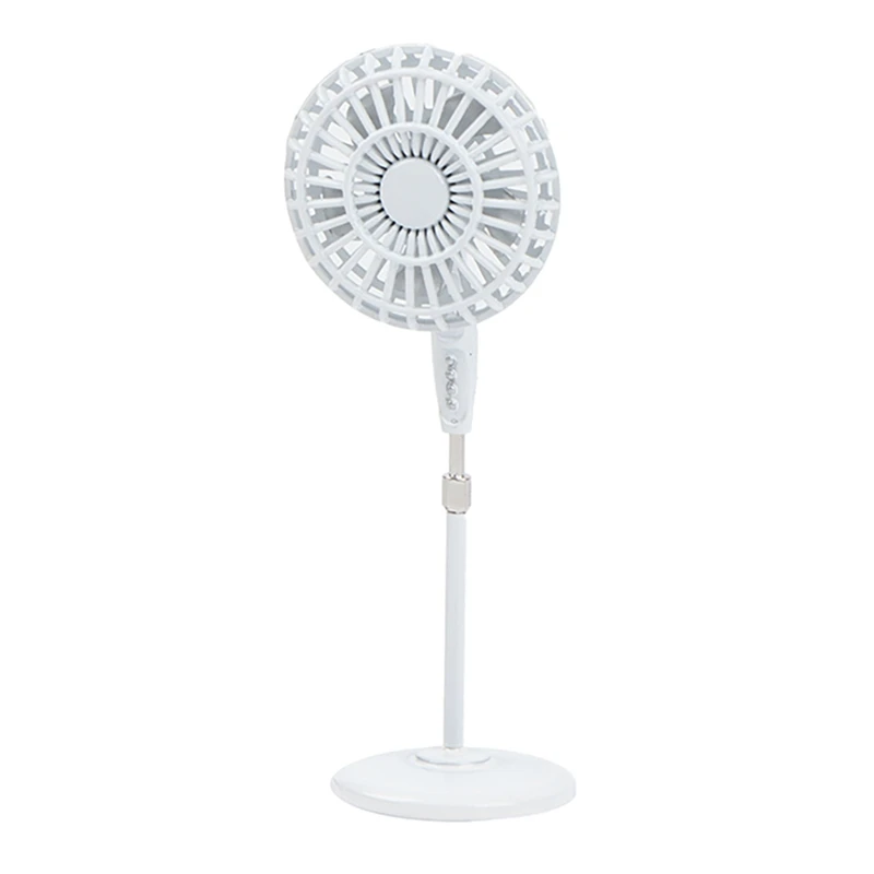 1:12 Dollhouse Mini Metal Fan Rotating Mini Electric Fan Models For Dollhouse Living Room Furniture Accessories