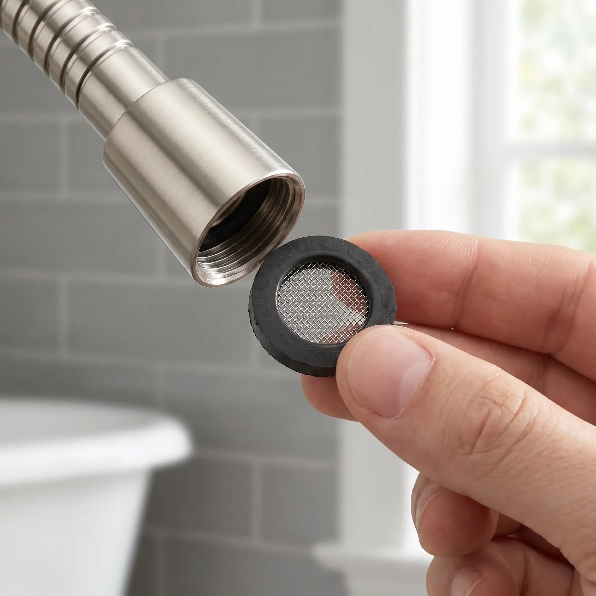 20Pcs Rubber Gasket with 304 Stainless Steel Screen Filter for Shower Head Faucet Sink Sprayer Bathtub Overflow Hose Plumbing