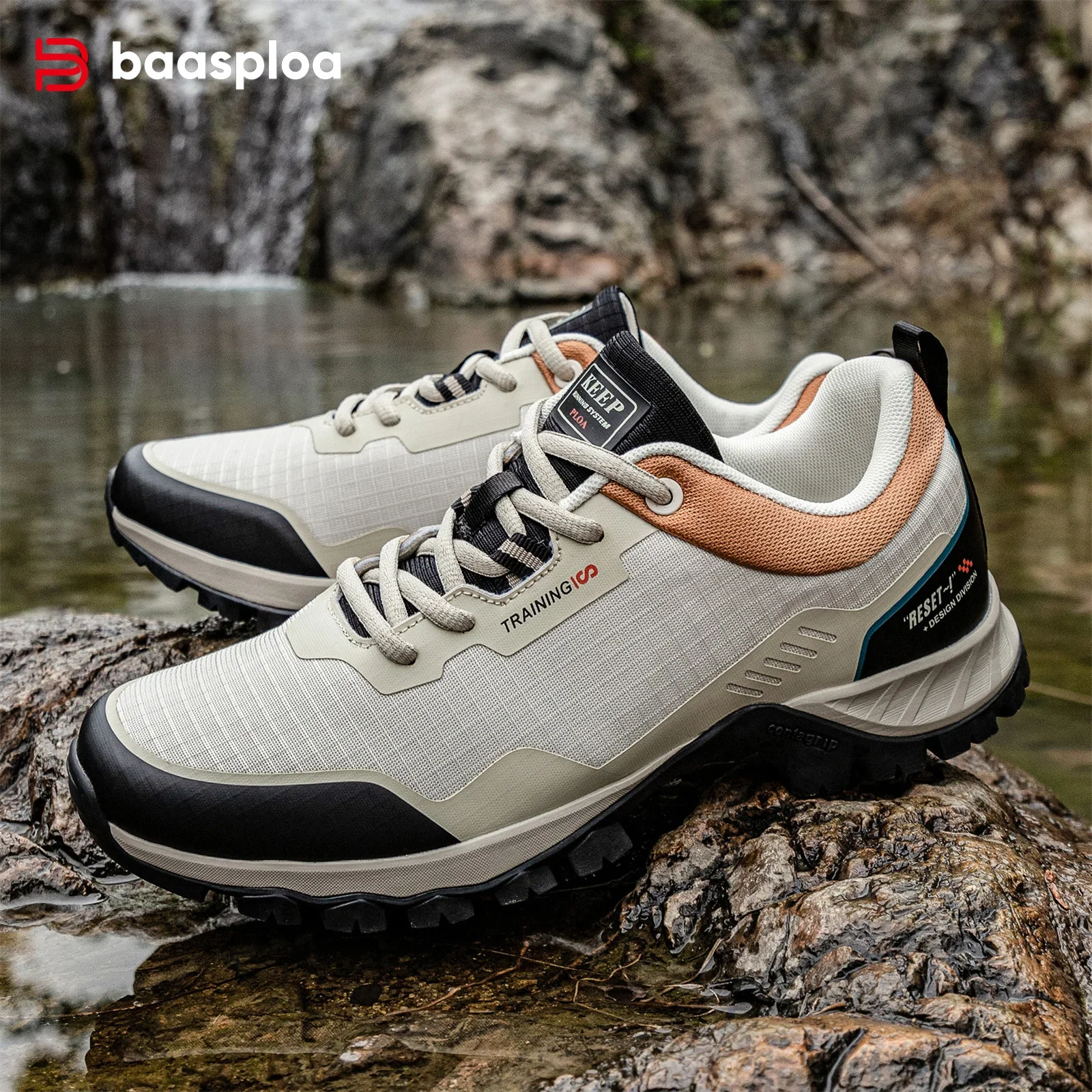 Baasploa Scarpe da ginnastica da esterno da uomo Nuove scarpe da trekking impermeabili per uomo Scarpe da ginnastica casual di marca da uomo antiscivolo da esterno