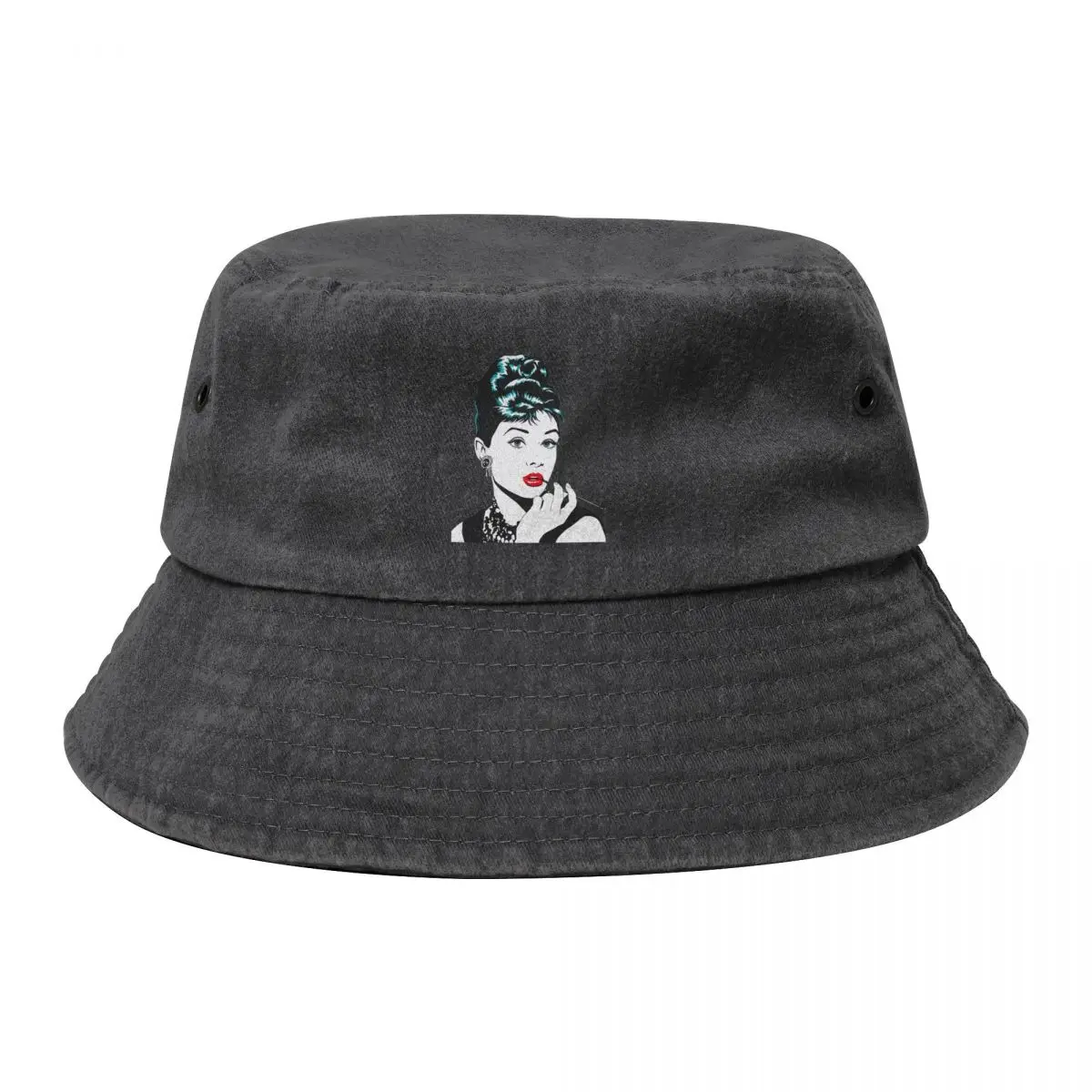 Audrey Hepburn Bucket Hat Anime Thermal Visor Fishing cap Women's Men's