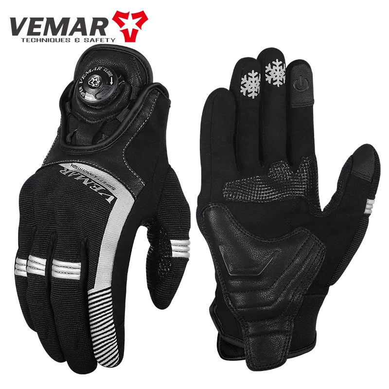 

VEMAR Motorcycle Riding Gloves Anti-slip Racing Gloves Four Seasons Breathable Wear-resistant Motocross Motorbike Gloves