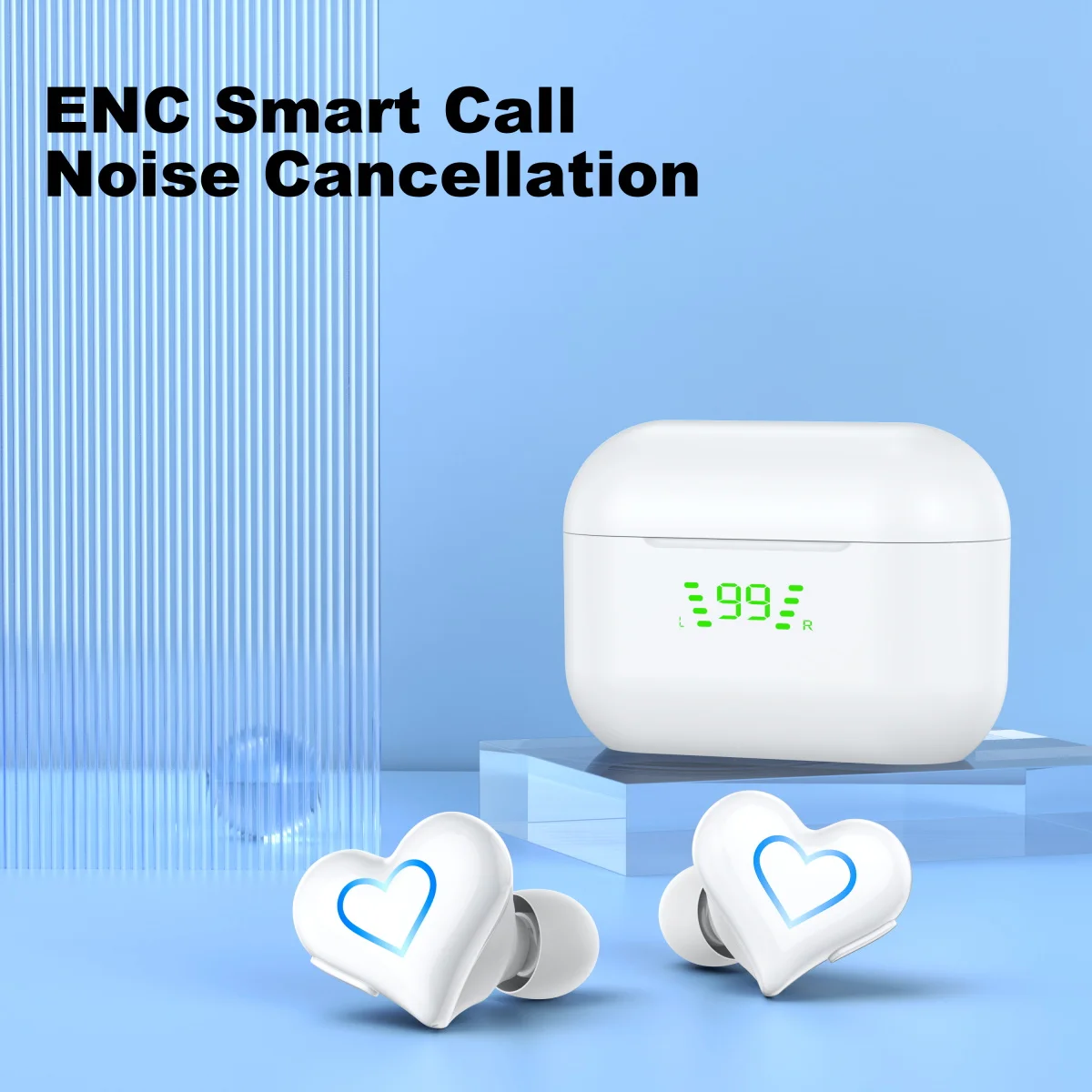 Neue herzförmige kabellose Bluetooth-Kopfhörer, kabellose Ohrhörer, niedliche Musik-Kopfhörer, hübsche Mädchen wie Bluetooth-Kopfhörer