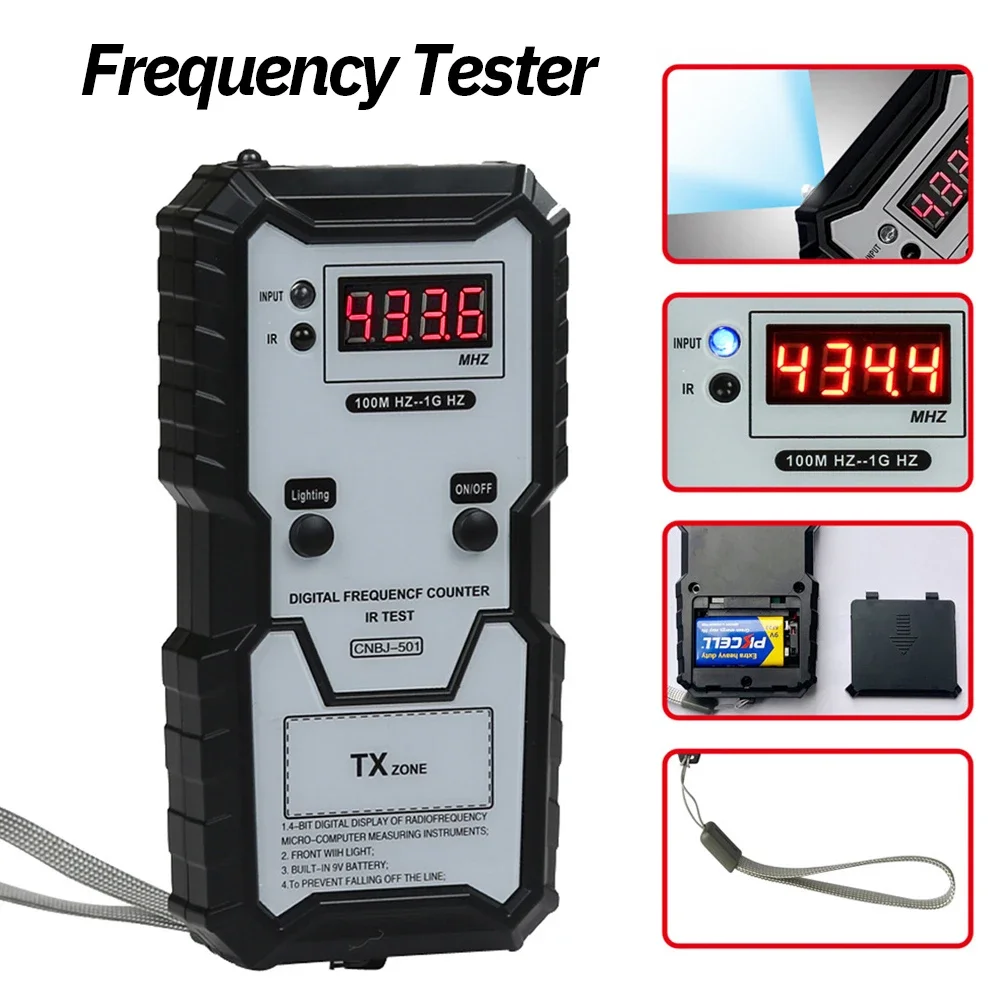 Car Remote Keys Infrared Frequency Tester 100M-1GHZ Digital Electronic Measuring Instrument Keys Infrared Frequency Detecter