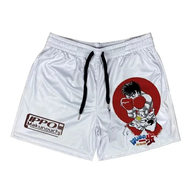

Hajime no Ippo Anime Shorts Men Print Gym Shorts Quick Dry Mesh Short Pants Cosplay Fitness Baggy Boxing Shorts