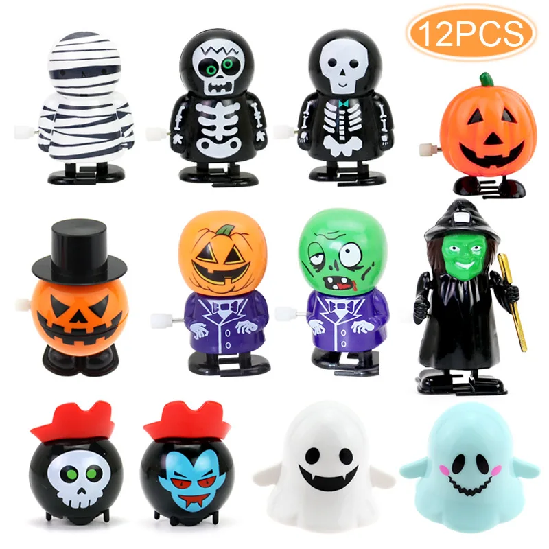 

Novelty Zombie Pumpkin Clockwork Walking Jump Funny Toys Children Clockwork Toys Christmas Halloween Party Gifts For Kid