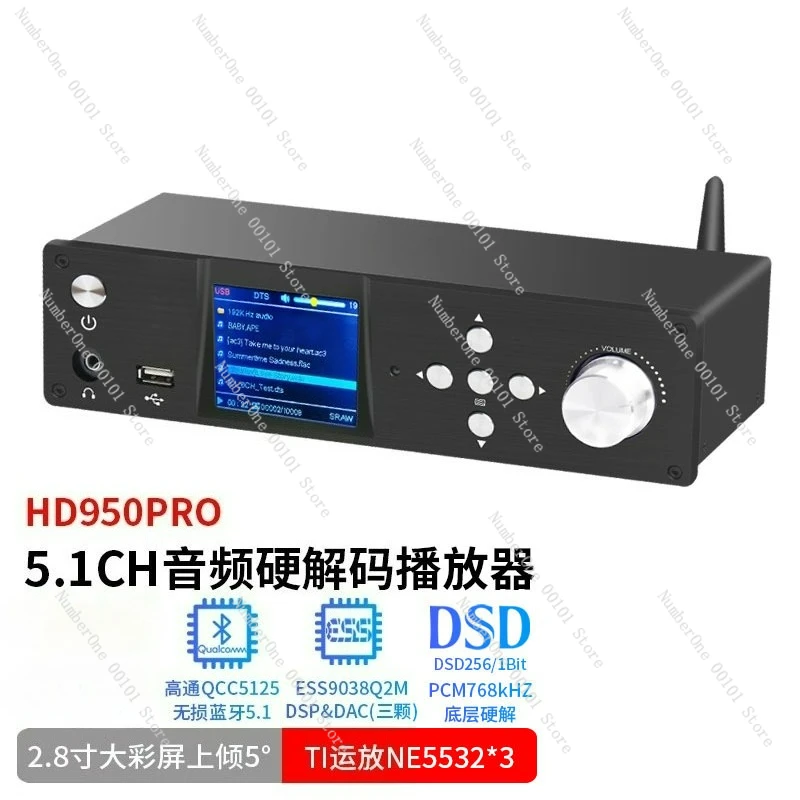 

5.1-канальный аудиодекодер Dolby — Bluetooth/OPTICAL/USB ESS9038 Hi-Fi плеер