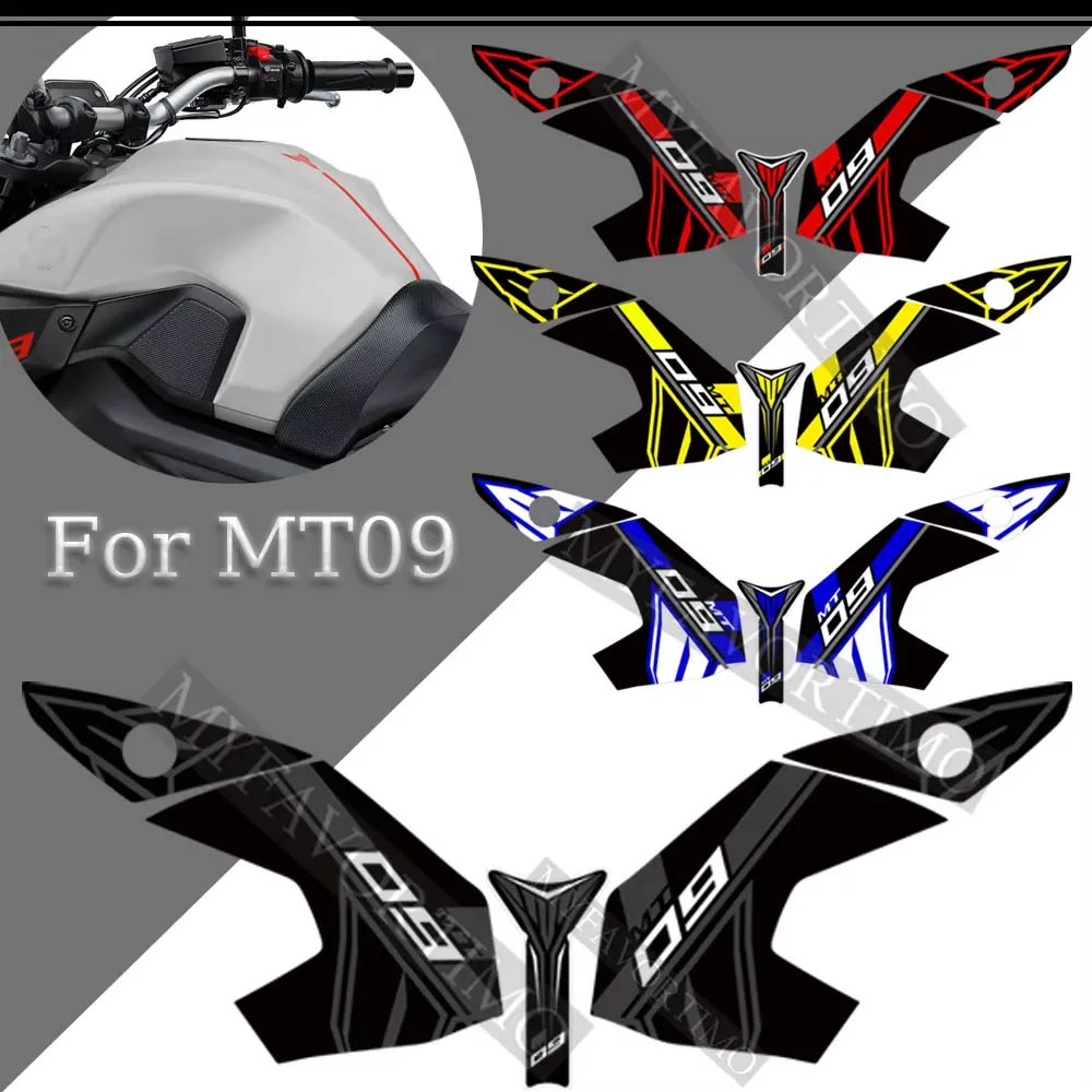 

Motorcycle Knee Decal Fairing Fender Windshield Tank Pad Protector Set Stickers For Yamaha MT09 MT 09 FZ SP