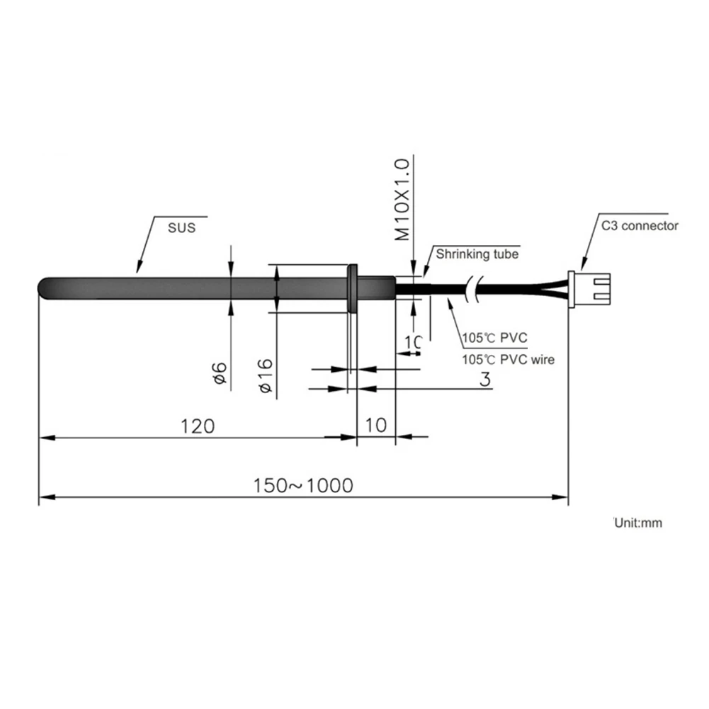Precision Temperature Sensor Replacement for Coffee Equipment Compatible with 1003664822 Maintains Accurate Thermal Control