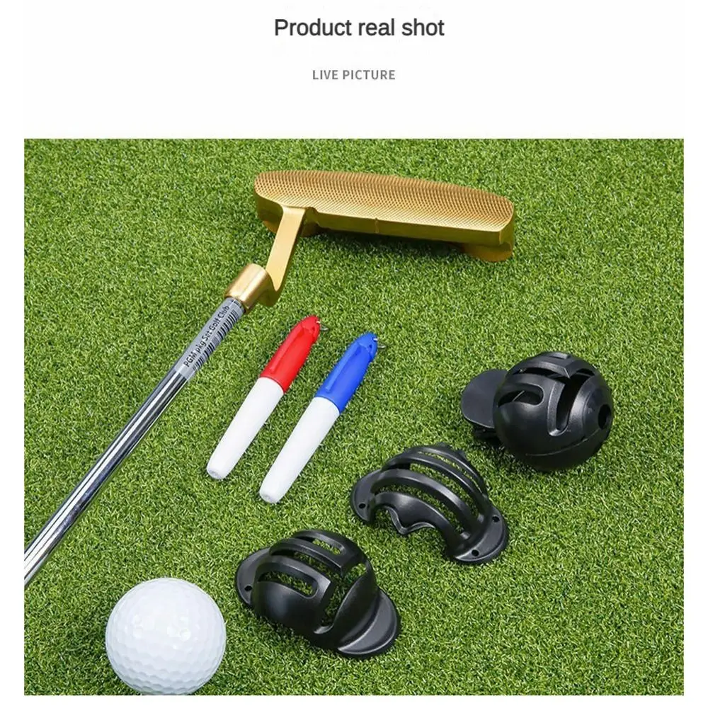 1 Set With 2 Pens Golfs Ball Line Marker Marking Line Portable Golf Scribe Alignment Non Fading Golf Ball Marker Pen