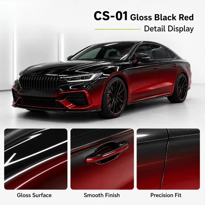 Premium TPU Color Change Car Wrapping Film High Gloss Self Healing 7.5mil Thickness 5+ Year Warranty Privacy Protection Body