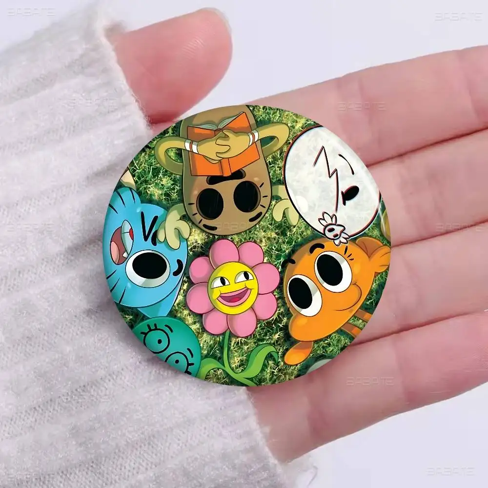 Cute Amazing W-World of G-Gumball 58mm Cute Series Pins Funny Badge Interesting Animals Brooches Backpack Clothes Gift Accessory