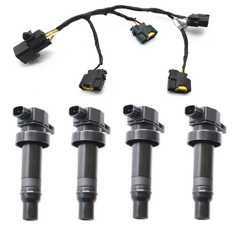 4Piece 27301-2B010 Ignition Coil With Line High Performance Coil Assembly For Hyundai Elantra IX35 IX20 I30 Kia Soul Ceed