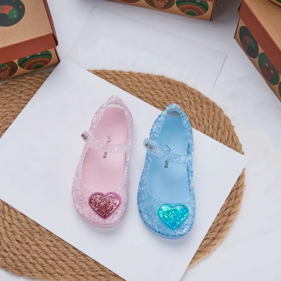 New Arrival Hot Sale Valentine's Day Bird Nest Design Girl Jelly Shoes Fashion Princess Spring Summer Soft Sandal For Kid HMI136