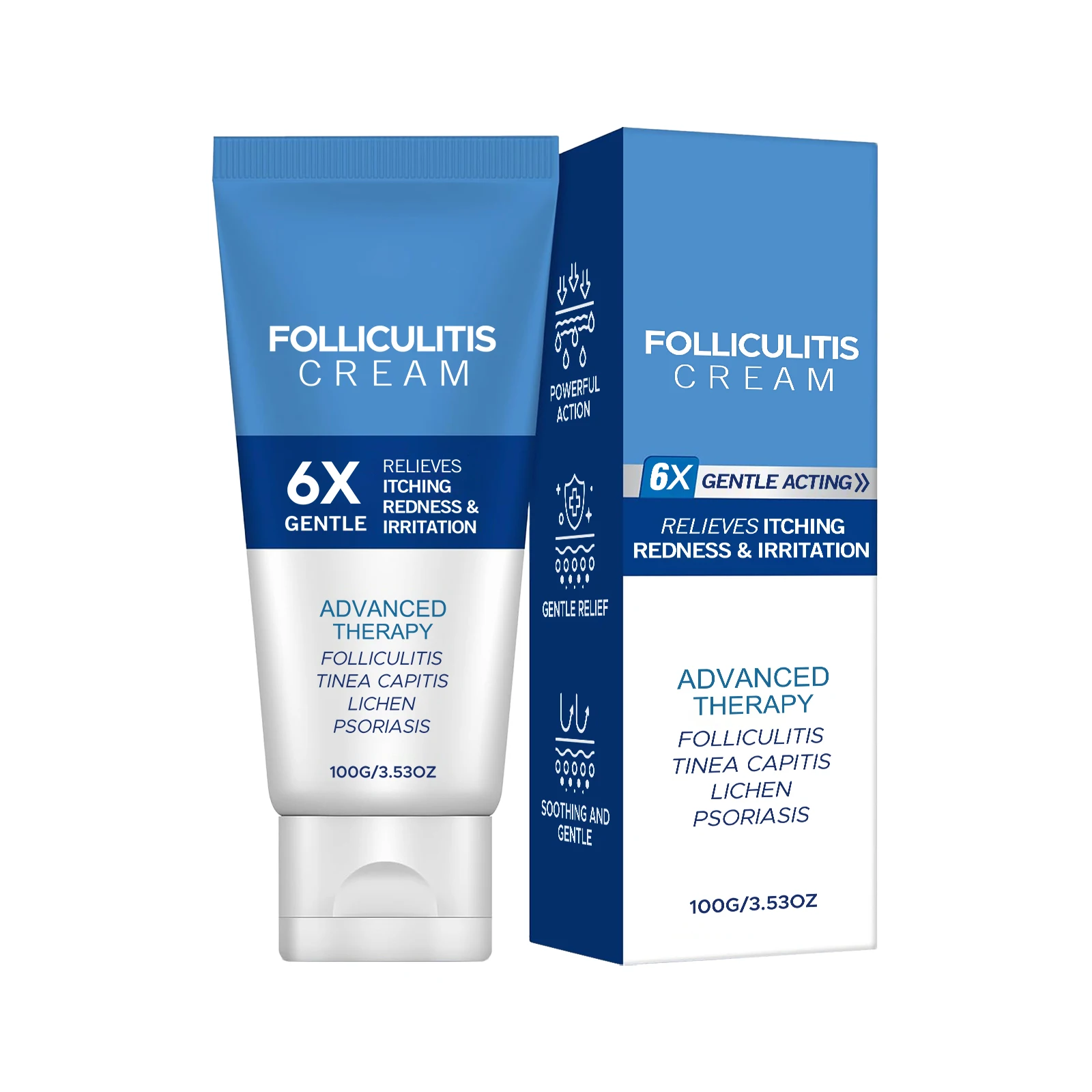 Folliculitis Cream Gentle Skin Care Cream Relieves Itching Redness And Irritation Light Smooth Texture Portable Soothing Skin