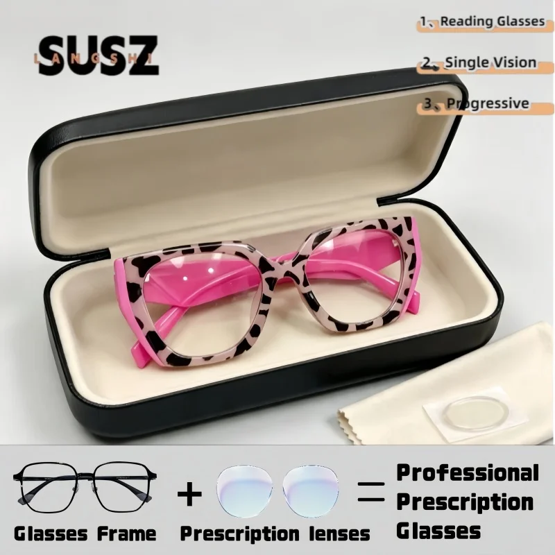 Lunettes de lecture œil de chat minimalistes LS-SUSZ, personnalisées, progressives, anti-lumière bleue, anti-reflets, pour myopie