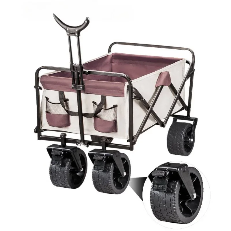 

2026 Strongly Reinforced Super-large Outdoor Trolley, Folding Handcart, Camp Vehicle, Portable Picnic Vehicle