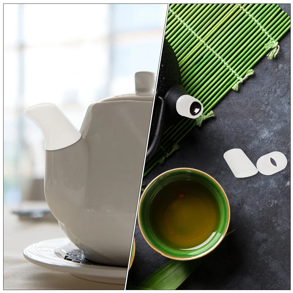 

6Pcs Teapot Spout Covers Drip Proof Silicone Protectors Heat Resistant Anti Scald Easy Install Pour Spout Covers